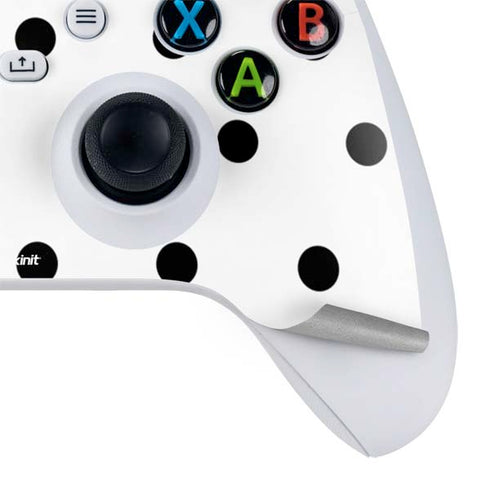 White and Black Polka Dots Xbox Series S Controller Skin